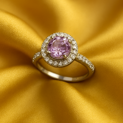 Lilac Halo Ring