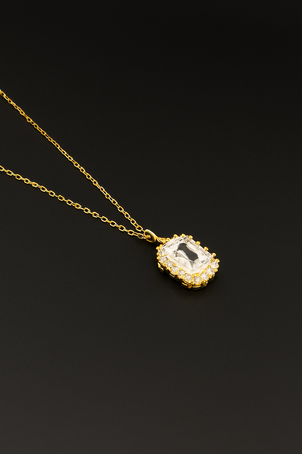 White Crystal Clear Pendant