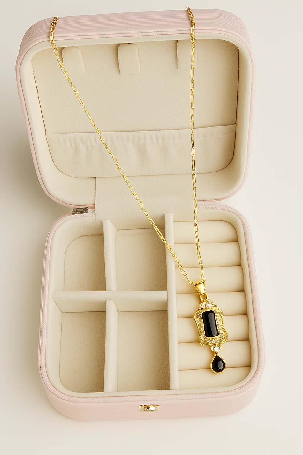 Black Square Nug Pendant